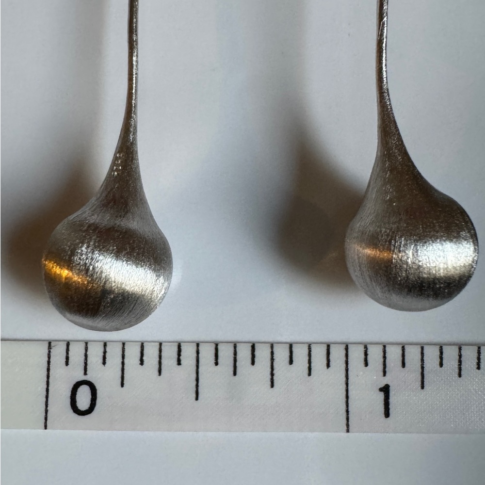 Sterling Silver 925 Solid Teardrop Hook Dangle Ea… - image 6